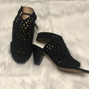 Adrienne Vittadini Laser Cut Ankle Booties